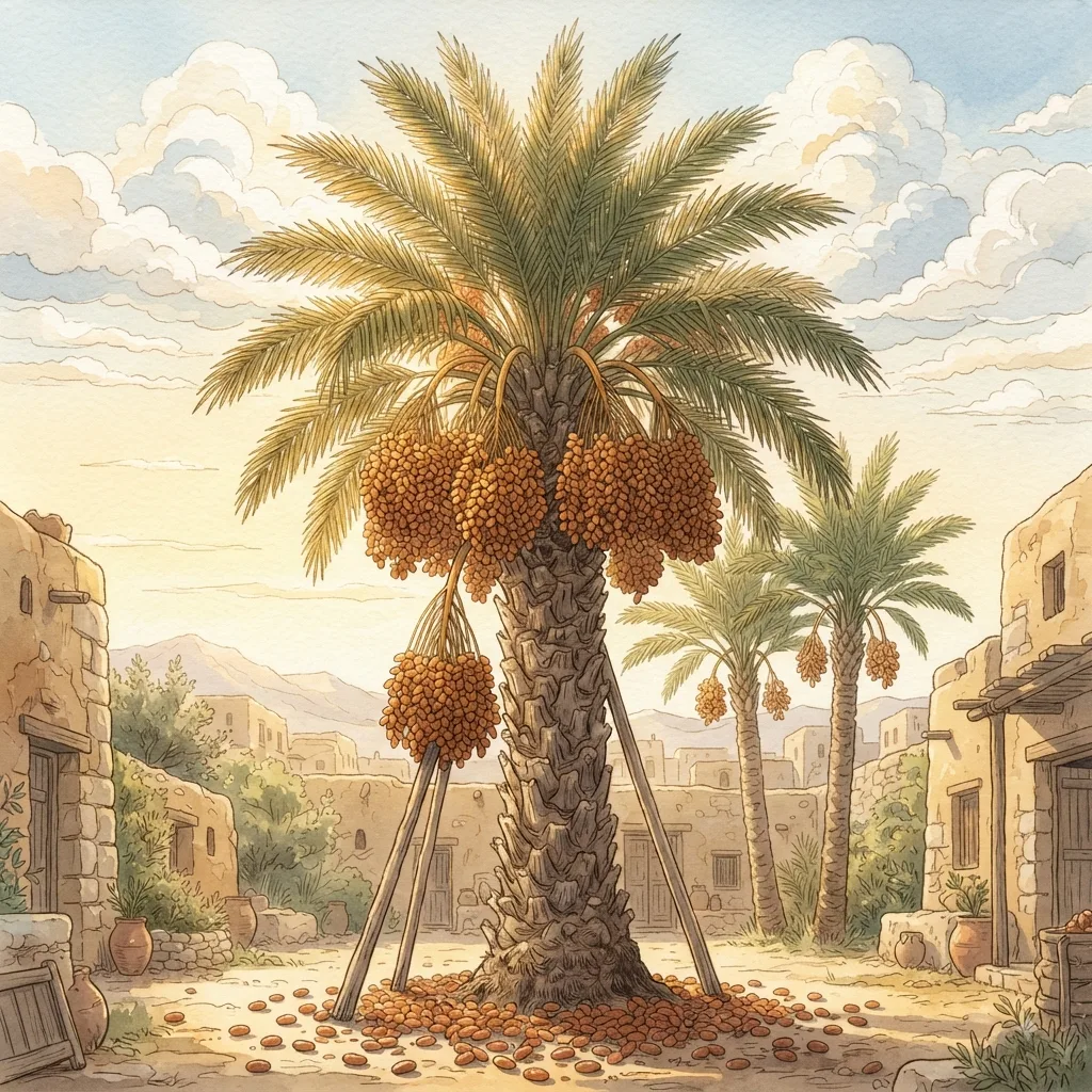 It Is Good to Give Thanks: a painted scene illustrating Psalms 92.