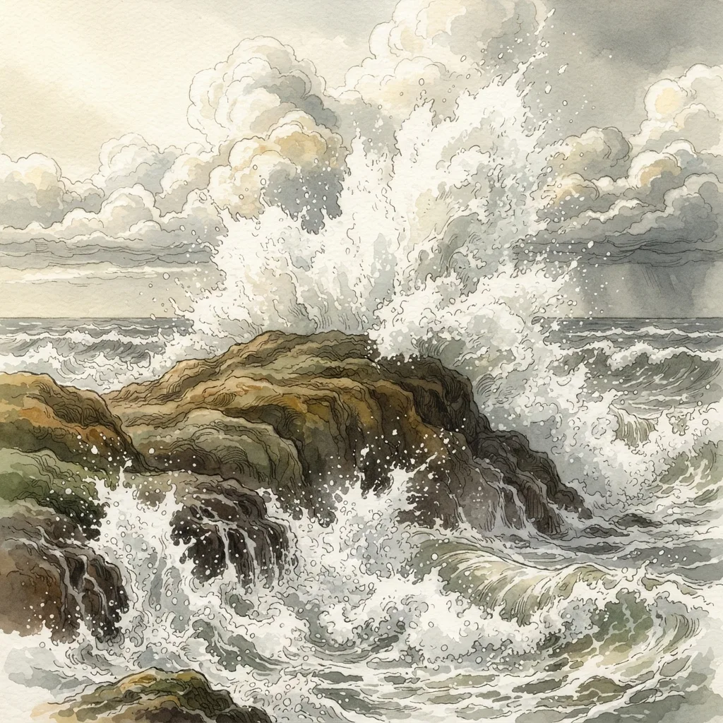 The Lord Reigns: a painted scene illustrating Psalms 93.