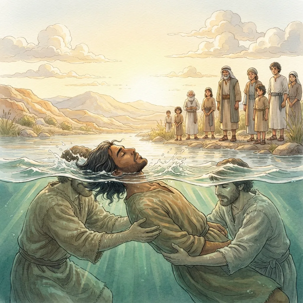 Dead to Sin, Alive to God: a painted scene illustrating Romans 6.