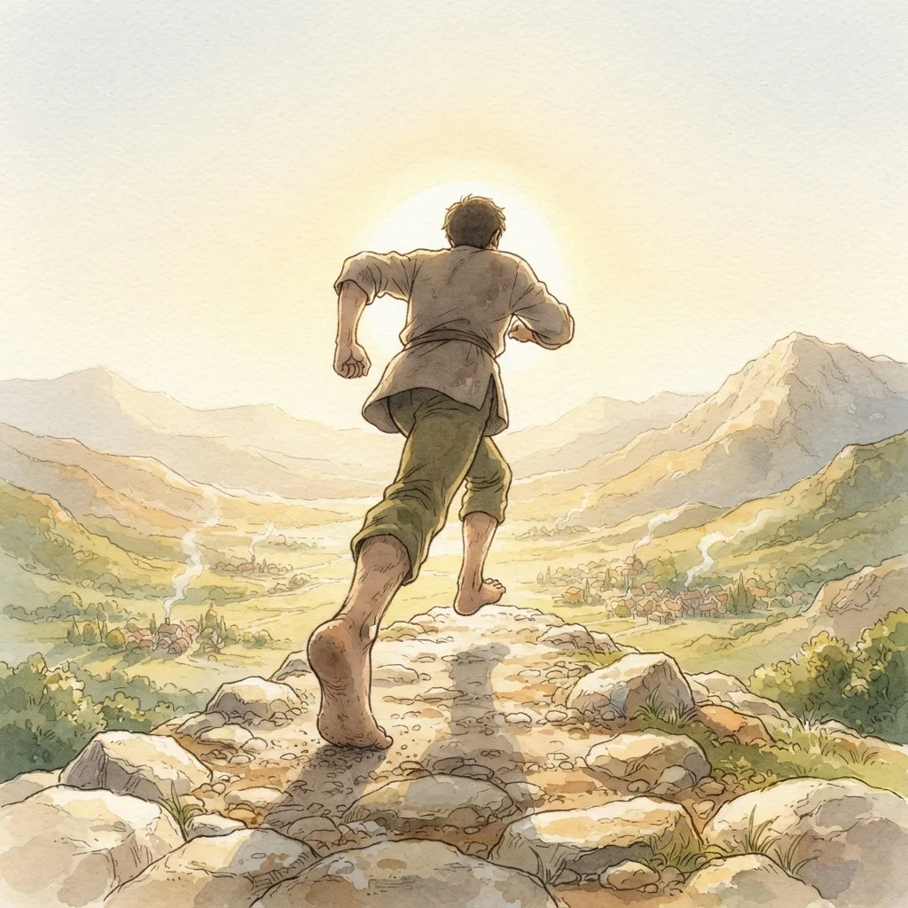 Faith Comes by Hearing: a painted scene illustrating Romans 10.