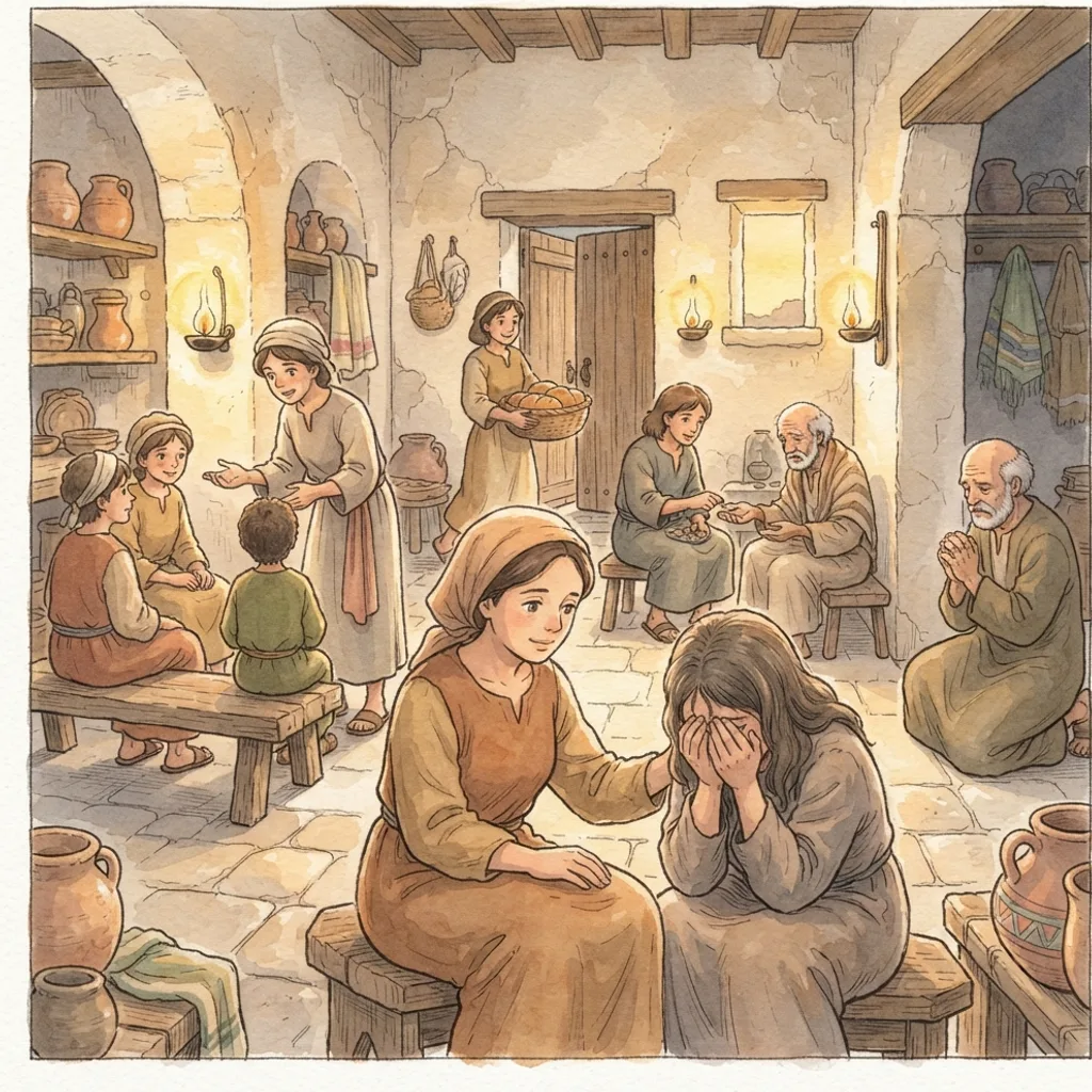 A Living Sacrifice: a painted scene illustrating Romans 12.