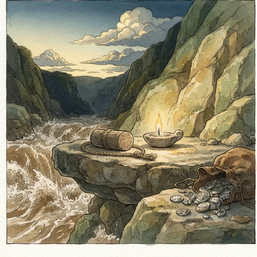 Love Is Strong as Death: a painted scene illustrating Song of Solomon 8.