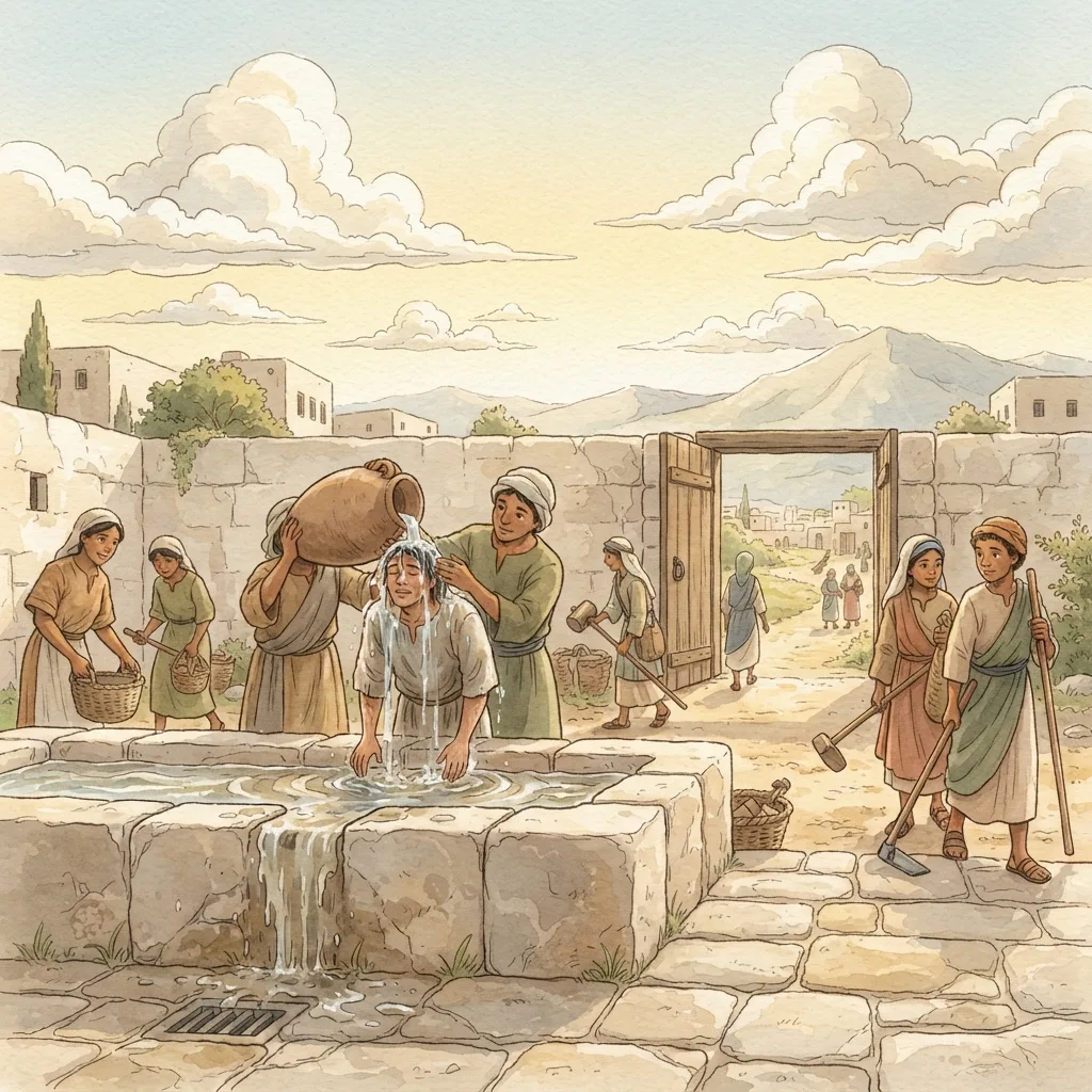 Saved by Grace: a painted scene illustrating Titus 3.
