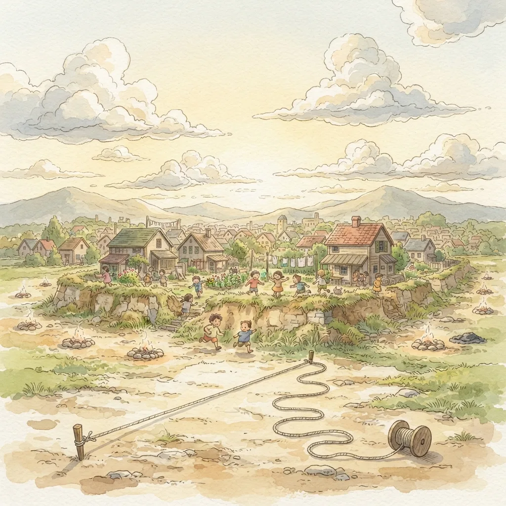 The Lord Will Dwell in Zion: a painted scene illustrating Zechariah 2.