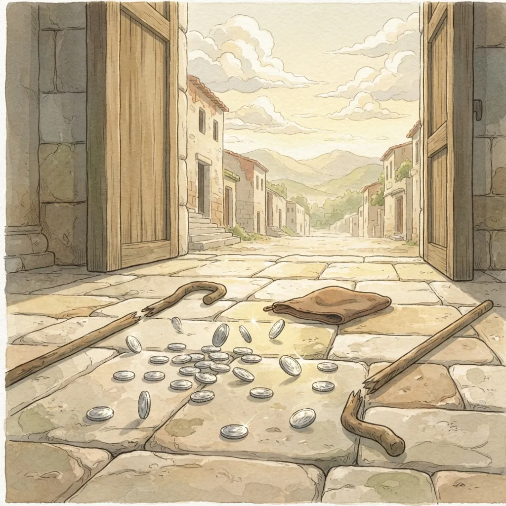 The Rejected Shepherd: a painted scene illustrating Zechariah 11.